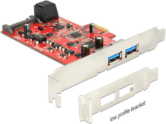 DeLock Κάρτα PCIe σε 4 θύρες SATA III / USB 3.0