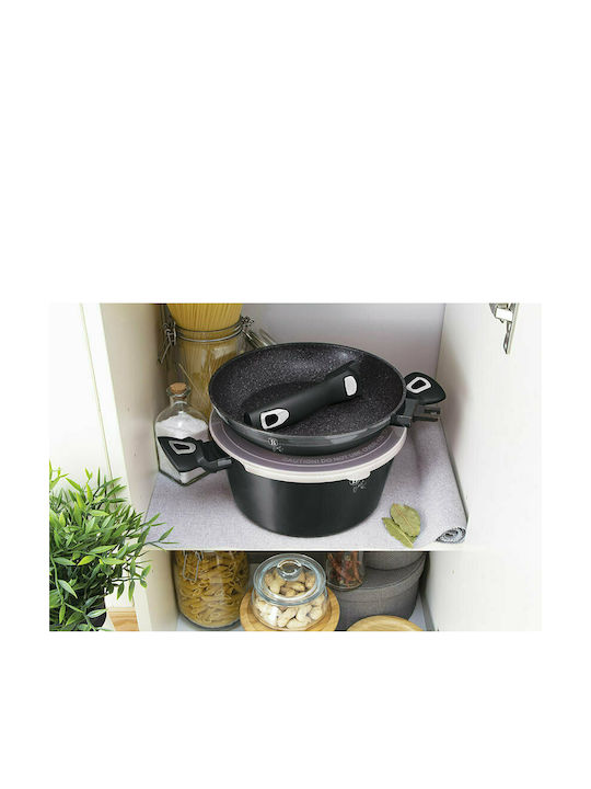 Berlinger Haus Metallic Line Σετ Μαγειρικά Σκεύη από Αλουμίνιο Carbon Pro με Επίστρωση από Πέτρα 4 τεμαχιών