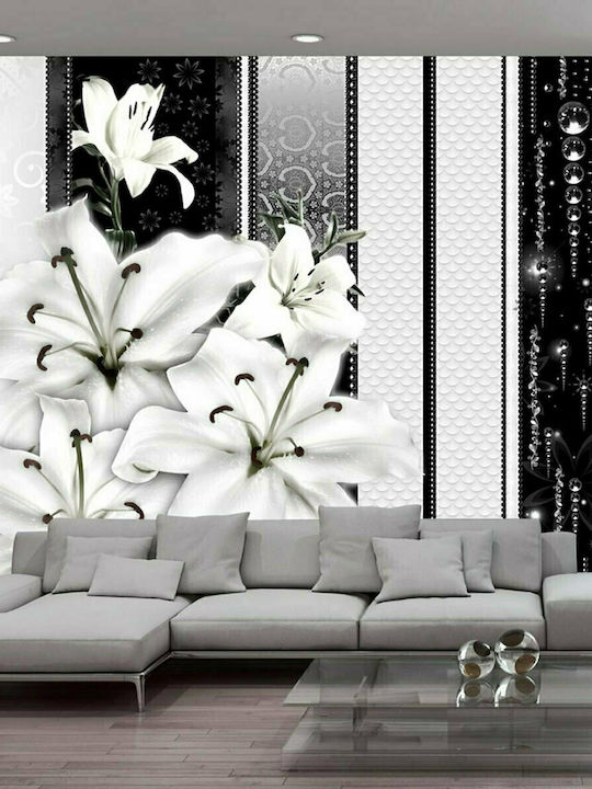 Fototapet de Perete 400x280cm Crying Lilies In White Tesatura Albă