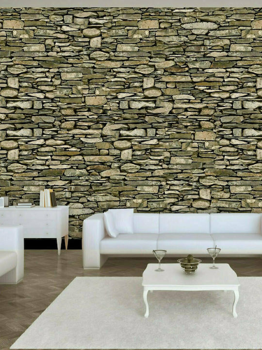 Fototapet de Perete 150x105cm Stone Wall Tesatura Bej