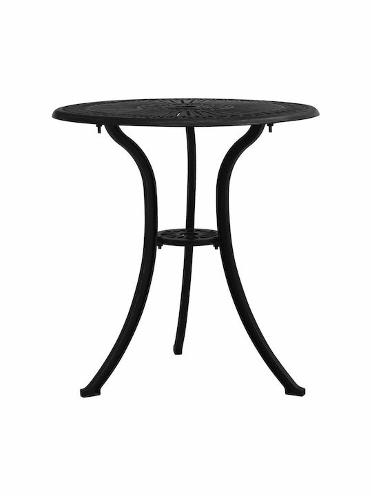Dining Room Set for Small Outdoor Spaces 3 Pieces Black with Umbrella Holder
