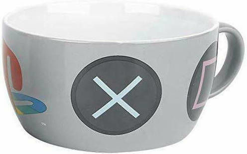 GB eye PlayStation Breakfast Set Classic Чаша Керамично Сив 857мл 2бр