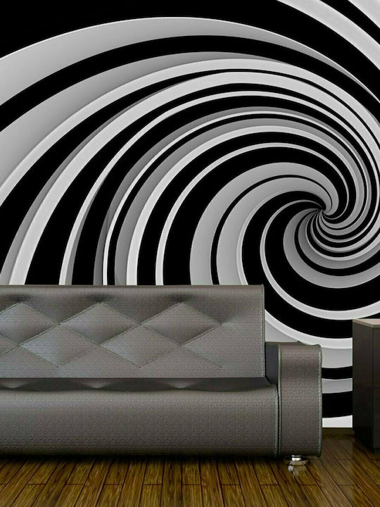 Fototapet de Perete 400x309cm Black White Swirl Tesatura Neagră