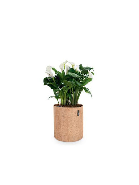 Lechuza Trendcover Cork Self-watering Pot Plastic Light Natural 23x23x26.5cm.