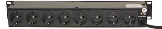 Ibiza Sound LC-806S DMX Switch για Κονσόλα Φωτισμού με 8 Κανάλια Ελέγχου με Τοποθέτηση Rack
