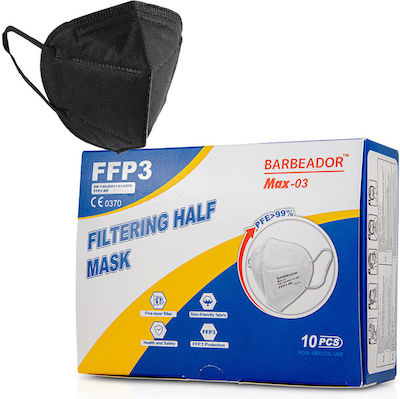 Max Barbeador Max-03 Filtering Half Disposable Protective Mask FFP3 Black 10pcs