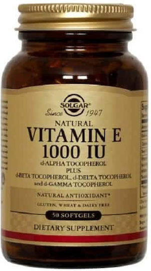 Solgar Vitamin E Vitamin for the Skin & Antioxidant Action 1000iu 671mg 50 softgels