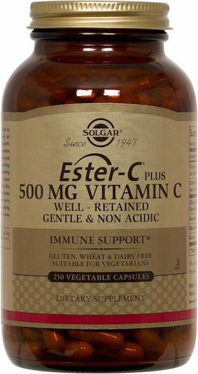 Solgar Ester-C Plus Vitamina pentru Întărirea Sistemului Imunitar, Pielea & Acțiune Antioxidantă 500mg 250 capsule veget