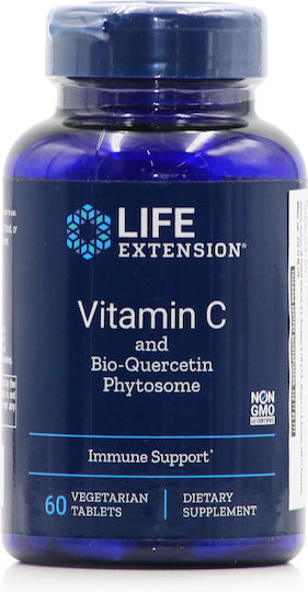 Life Extension Vitamin C & Bio-Quercetin Phytosome Vitamin for Immune System Boost, the Skin & Antioxidant Action 1000mg 60 veg. caps