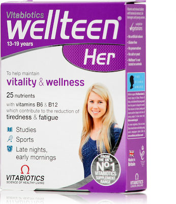 Vitabiotics Wellteen Her Βιταμίνη για Ενέργεια & Ανοσοποιητικό 30 ταμπλέτες