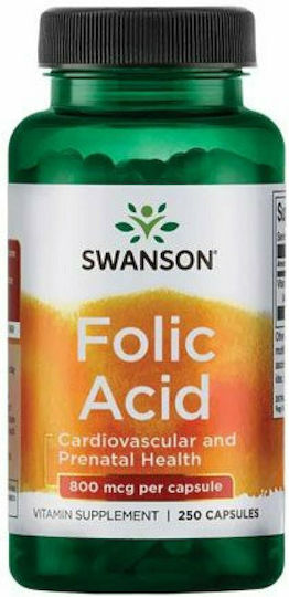 Swanson Folic Acid Vitamin for Nervous System Health 250 caps