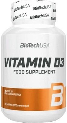 Biotech USA Vitamin D3 Vitamin für das Immunsystem 2000iu 120 Registerkarten