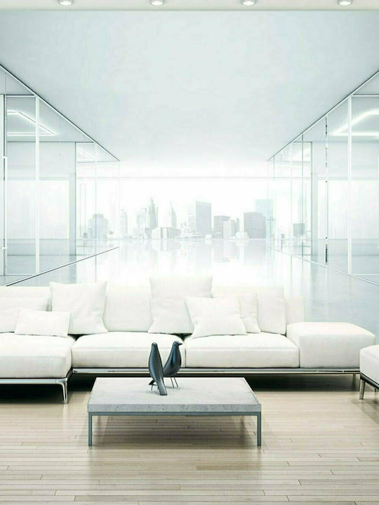 Wall Mural White City Fabric White 200x140cm