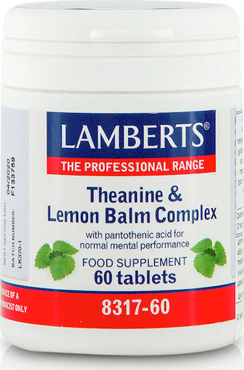 Lamberts Theanine & Lemon Balm Complex 60 Ταμπλέτες Unflavoured