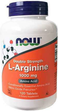 Now Foods L-Arginine Double Strength 1000mg 120 Ταμπλέτες