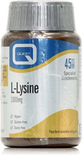 Quest L-Lysine 1000mg 45 Ταμπλέτες