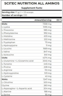 Scitec Nutrition All Aminos 340gr Ceai verde cu zmeură