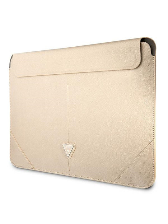 Guess Saffiano Triangle Logo Θήκη Laptop 16" Μπεζ
