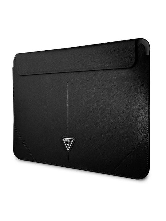 Guess Saffiano Triangle Logo Tasche Fall für Laptop 14" in Schwarz Farbe
