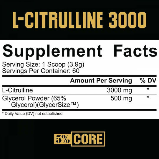 Rich Piana 5% Nutrition Core L-Citrulline 3000 234гр
