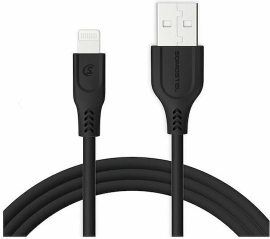 Somostel SMS-BT09 Редовна USB-A към Lightning кабел Черен 1м