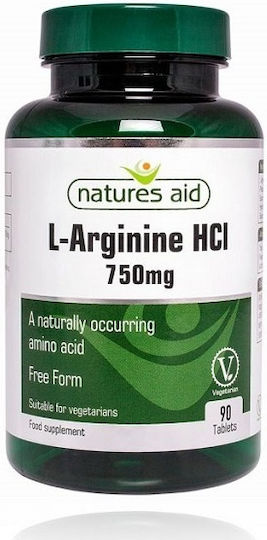 Natures Aid L-arginine Hci 750мг 90 Таблетки Unflavoured
