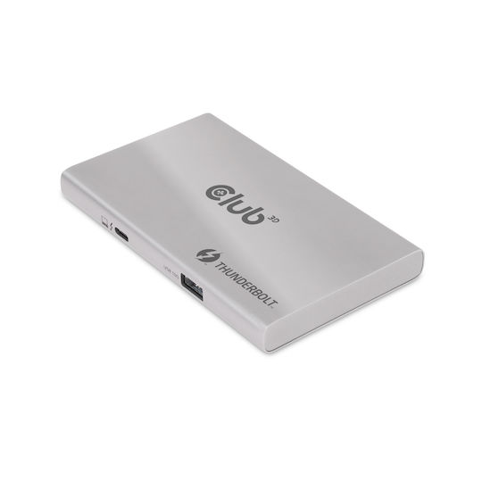 Club3D Thunderbolt 4 Stație de andocare cu 4K PD și conexiune 3 monitoare Argintiu (CSV-1580)