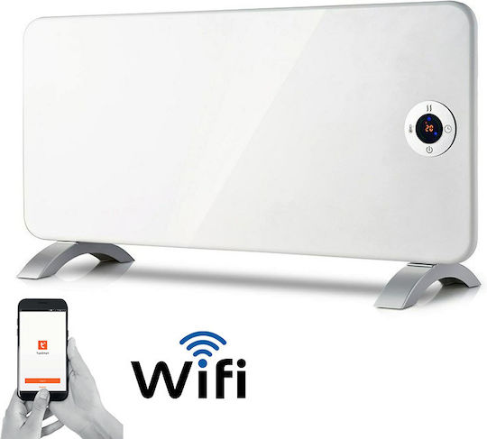 Thermoval T 19 Konvektorheizung Wand 1000W mit elektronischem Thermostat und WiFi 40x45cm Weiß