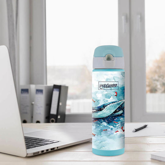 Maestro MR-1634 Μπουκάλι Θερμός Ανοξείδωτο 400ml Μπλε με Επιστόμιο