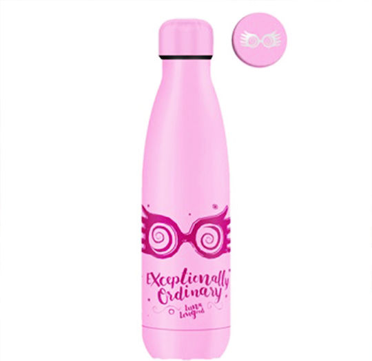 Distrineo Harry Potter Luna Lovegood Bottle Thermos Stainless Steel BPA Free 500ml Pink