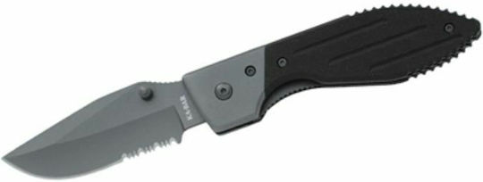 Ka-Bar Warthog Folder Serrated Σουγιάς με Μηχανισμό Κλειδώματος Μαύρος
