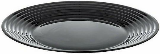 Luminarc Harena Plate Desert Glass Black with Diameter 19cm