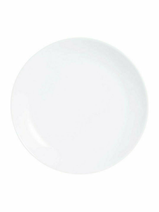 Luminarc Diwali Plate Desert Glass White with Diameter 19cm