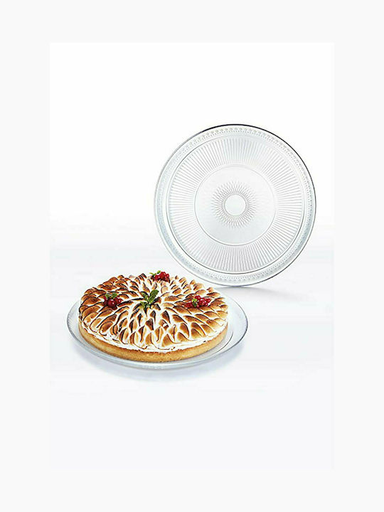 Luminarc Louison Plate Shallow Glass Transparent with Diameter 32cm