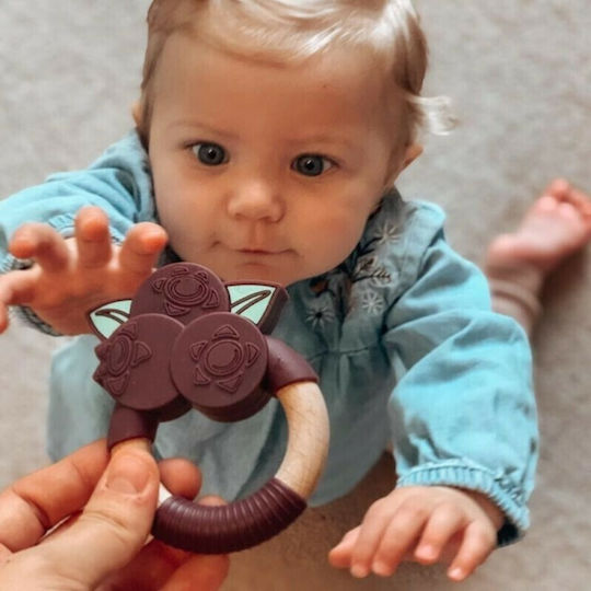 Nibbling Acai Berry Μασητικός Κρίκος Οδοντοφυΐας από Ξύλο για 3 m+