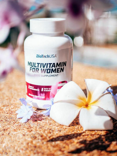 Biotech USA Multivitamin for Women Multivitamină pentru Energie, Întărirea Sistemului Imunitar & Acțiune Antioxidantă 60 Tablete