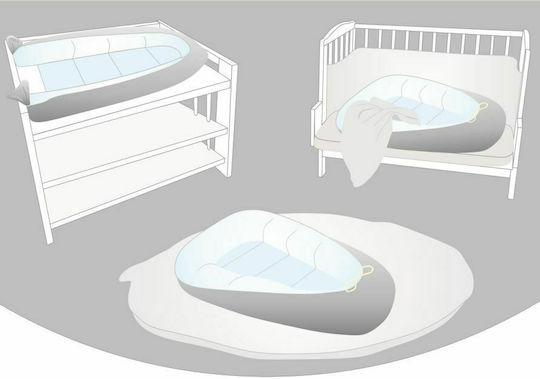 Interbaby Бебешка възглавница-гнездо Nest Stars 942A Light Blue
