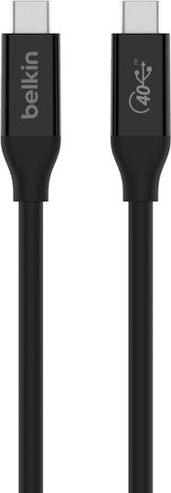 Belkin Connect USB 4 Video Cable USB-C male - USB-C 100W PD Μαύρο 0.8m INZ001BT0.8MBK