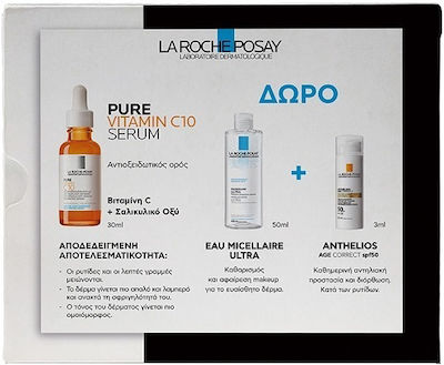 La Roche Posay Pure Vitamin C10 30ml, Εau Micellaire 10ml & Anthelios Age Correct 3ml Σετ Περιποίησης