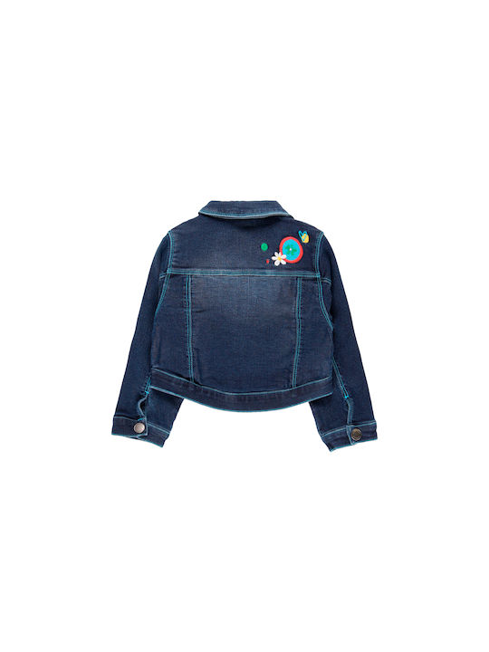 Boboli Kinderjeansjacke Kurz Beidseitig Blau