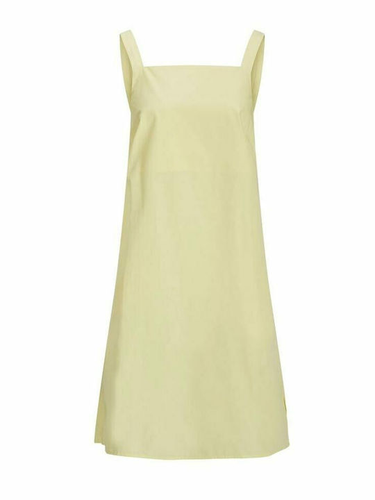 Sommer Midi Damenkleid Gelb