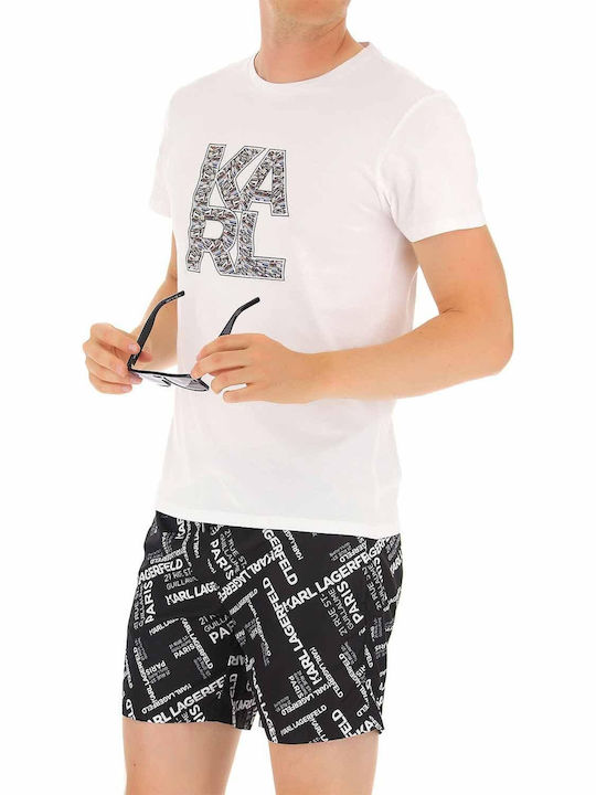 Men's Swimwear Shorts Black with Patterns