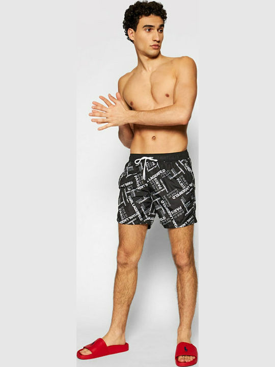 Men's Swimwear Shorts Black with Patterns