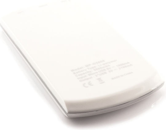 PowerNeed P5600W Power Bank 5600mAh με 2 Θύρες USB-A Λευκό