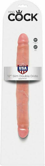 King Cock Slim Double Διπλό Dildo Light 30cm