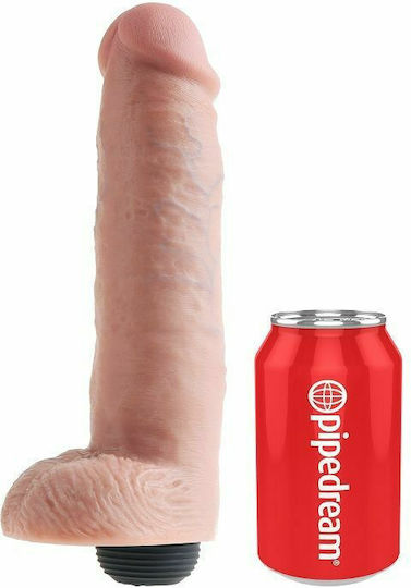 King Cock King Cock Реалистично дилдо с Топки и Възможност за Еякулация Телесен 25см