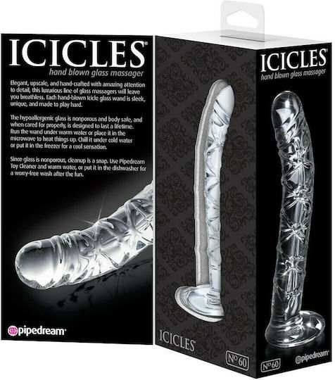 Icicles Icicles No 60 Стъклено дилдо Clear 15см