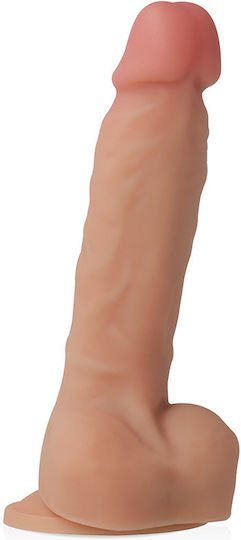 Cyber Silicock Ρεαλιστικό Dildo με Όρχεις και Βεντούζα Flesh 15.5cm