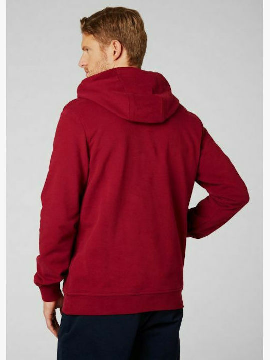 Sweatshirt with Hood Burgundy