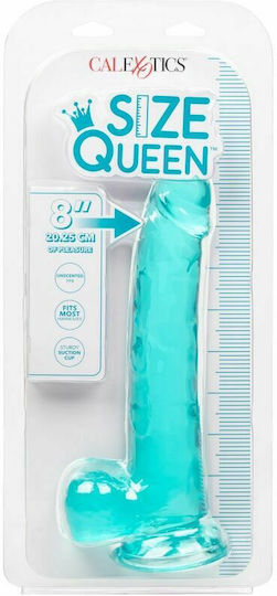 Calexotics Size Queen Dildo Realistisches Dildo mit Hoden und Saugnapf Turquoise 20cm